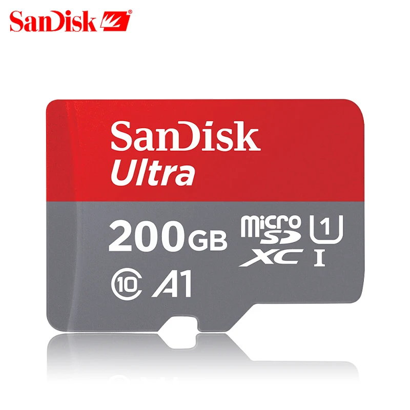 SanDisk MicroSD карты A1 64 Гб 128 200 256 100 МБ/с. карты памяти SDHC/SDXC карты памяти 16 Гб оперативной памяти, 32 Гб встроенной памяти, 98 МБ/с. для планшета/смартфона