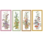 Набор для вышивки крестиком Joy Sunday, Набор для вышивки крестиком 14ct 11ct с изображением птиц на все сезоны, ручная работа, картина для украшения дома