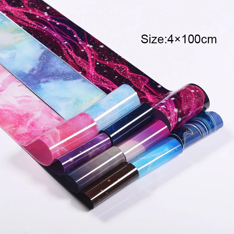 1 шт. красочные наклейки из фольги для ногтей градиентные серии переводные