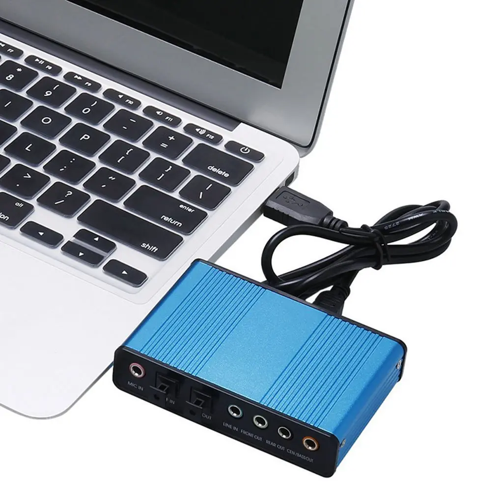 USB 6 Каналов 5 1/7 1 объемная внешняя звуковая карта ПК ноутбук Настольный планшет