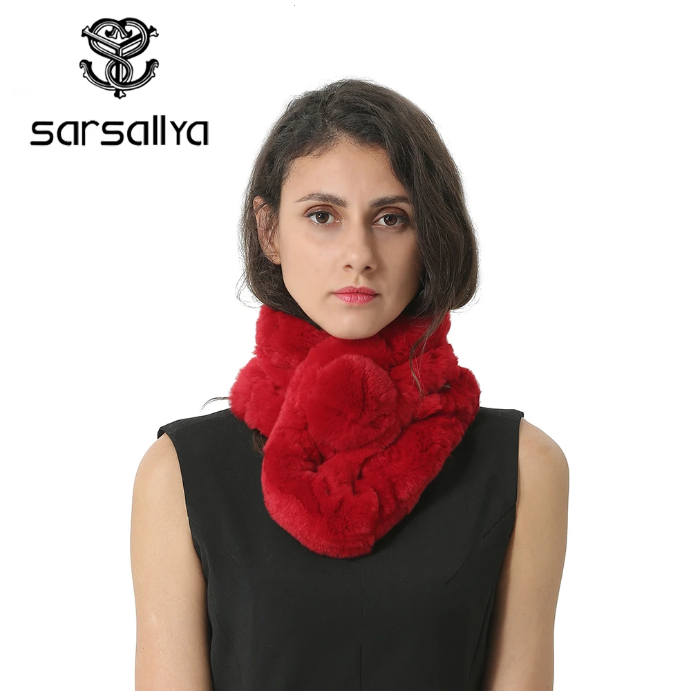 Зимний шарф женский меховой из кроличьего меха модный брендовый шарф-кольцо Infinity