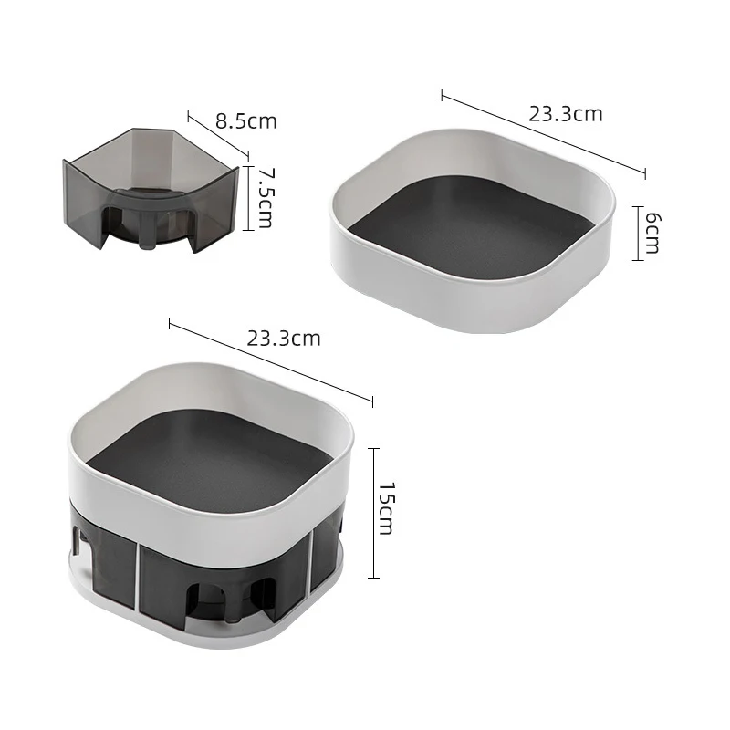 

Rotating Tray Seasoning Kitchen Storage Containers For Spice Snack Fruit Food Plate Non Slip Organization Double Layer Supplies