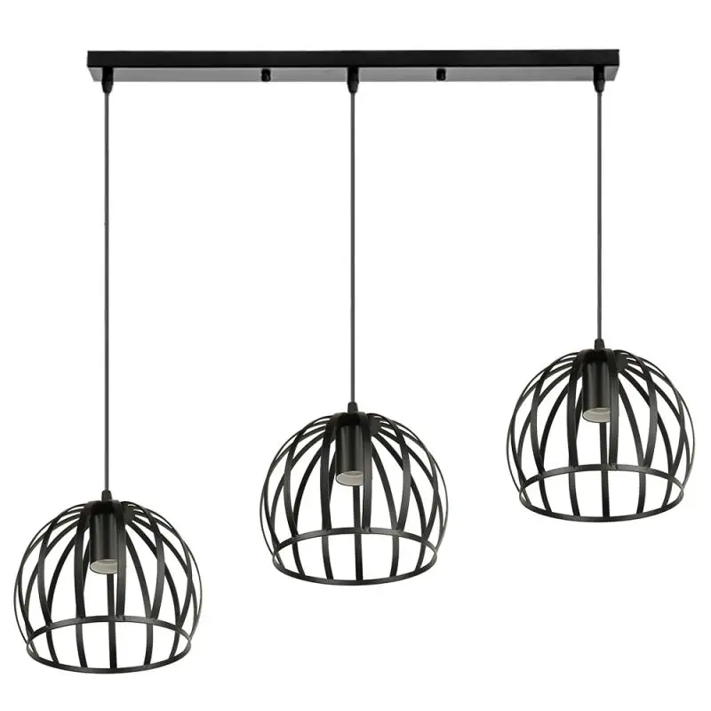 Современный подвесной светильник в виде клетки металлический минималистичный