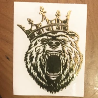 Three Ratels MT-83 Cool King Angery Bear Metal Graffiti Stickers For Notebook Motorcycle Skateboard Computer Mobile Phone