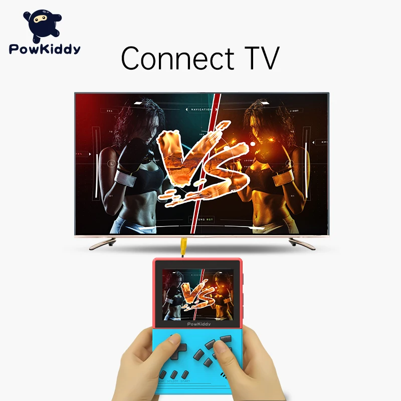 Официальная портативная игровая консоль POWKIDDY V2 3 5 дюйма 32 Гб 17000 Ретро CPS MD игры Av