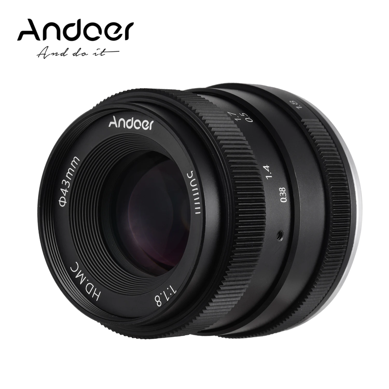 

Andoer 50mm F1.8 Digital Camera Lens Large Aperture APS-C Frame Multilayer Film Coating Mirrorless Camera Lens for Olympus