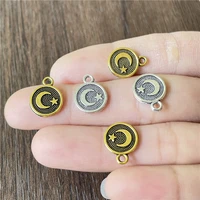 1114mm alloy moon star beaded small pendant jewelry bracelet necklace crafts connector making accessories decoration ornaments