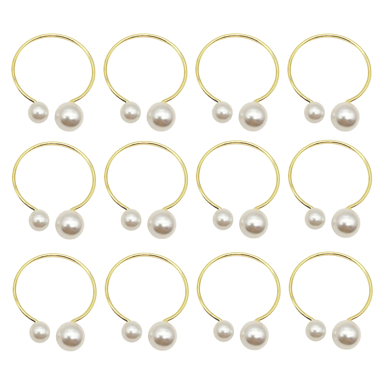 

Элегантный держатель искусственного жемчуга, 12 шт., декор для стола, ужина, годовщины, металлический подарок, салфетка, для крестины, свадебн...