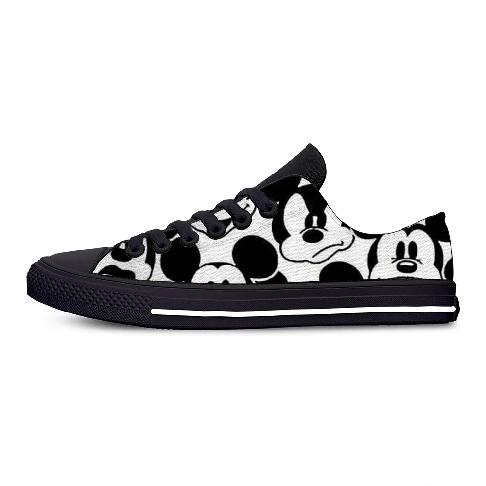 Mickey And Minnie13 Новинка года; легкая обувь с изображением Микки и Минни Маус; Мужская дышащая модная парусиновая обувь с низким берцем; повседневные кроссовки - Цвет: Mickey And Minnie13