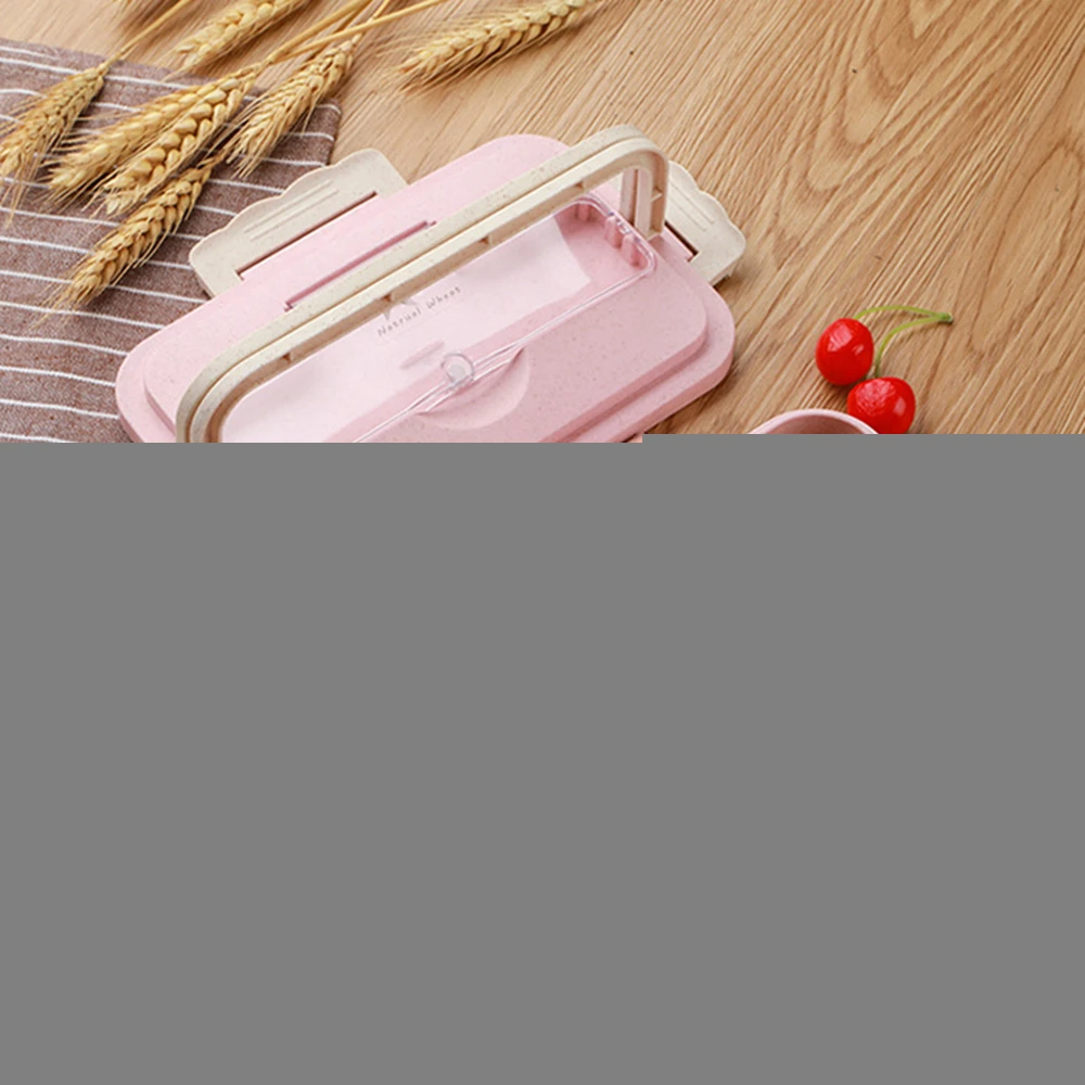 Ланч-бокс из пшеничной соломы Bento box Портативный экологически чистый микроволновая печь контейнер для хранения для Детей школьников
