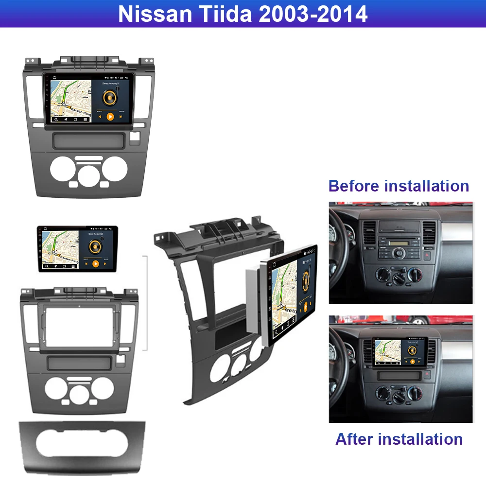 Runningway Android 10 0 5G автомобильный DVD-плеер для Nissan Tiida C11 2004 - 2013 4G + 64G радиоприемник
