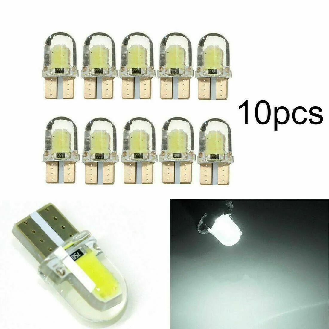 

10 шт. T10 T15 501 W5W Автомобильный бортовой светильник лампочки Canbus Error Free Клин SMD светодиодный ксеноновых фар, Высокопрочная конструкция автомоб...