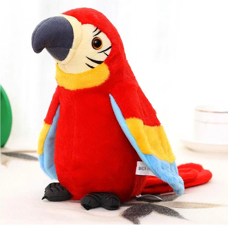 

Education Plush Toys Early Electronic Talking Parrot Cute Speaking and Recording Repeats Waving Wings Electric Bird Kids Toy