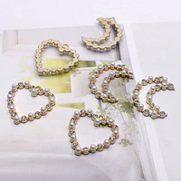 high quality 6pcs metal alloy light gold color heart charms pendants for jewelry making findings diy necklace pendants