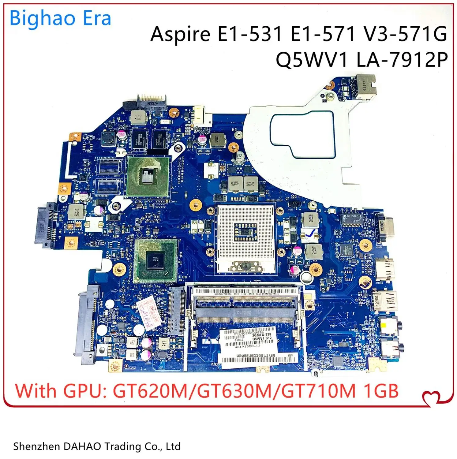 

Материнская плата для ноутбука Acer E1-531 V3-571 E1-571 Q5WVH V3-571G MB с HM77 GT620/630M GT710M 1GB-GPU 100% полностью протестирована