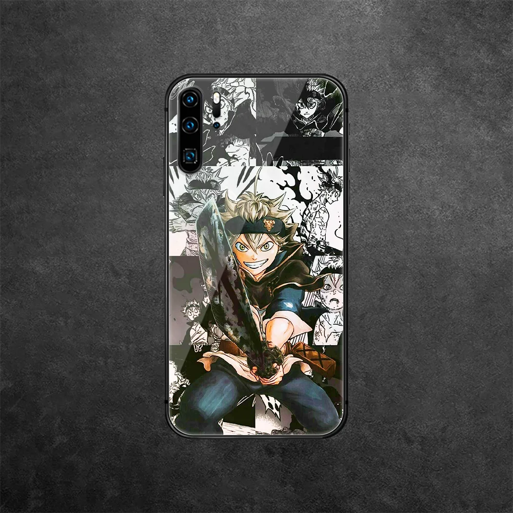

Black Clover Anime Asta Tempered Glass Phone Case Cover For Huawei Honor Mate P 7 8 9 10 20 30 40 A X I Pro Lite Smart 2019
