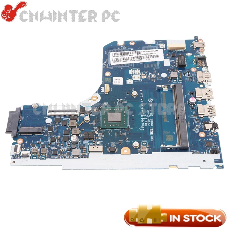 

NOKOTION 5B20T25448 DLADE LA-G241P For Lenovo IdeaPad V130-14AST 130-14AST 14 inch Laptop Motherboard A4-9125 CPU DDR4