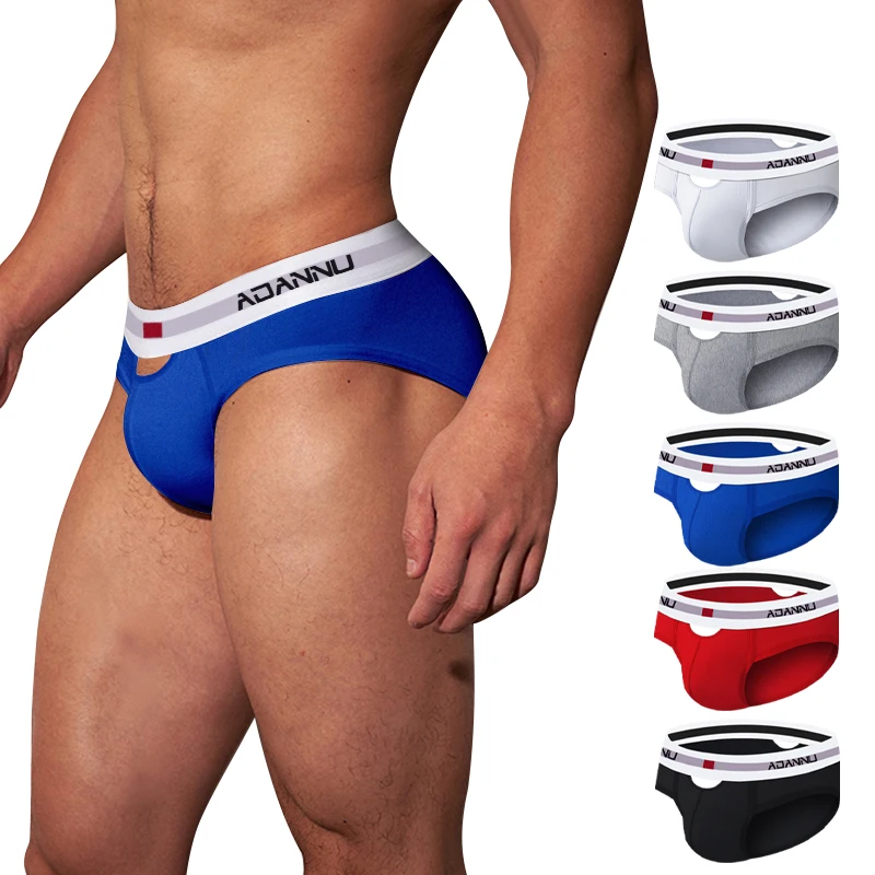 

ADANNU Briefs Low-waist Sexy Underpants For Male Comfortable Breathable Independent Codpiece Classic Pop Fit Man Sport Underwear