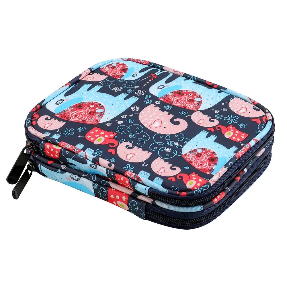 

Идеальный чехол для вязального крючка пустая сумка на молнии портативная дорожная сумка для хранения вязального крючка с сетчатым кармано...