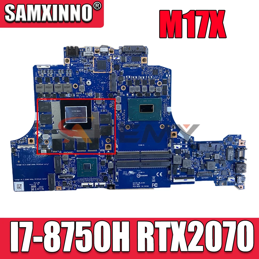

Материнская плата для ноутбука DELL M17X SR3YY I7-8750H, ЦПУ с CN-0GW6VK 0GW6VK GW6VK N18E-G2-A1 RTX2070 100%, исправная работа