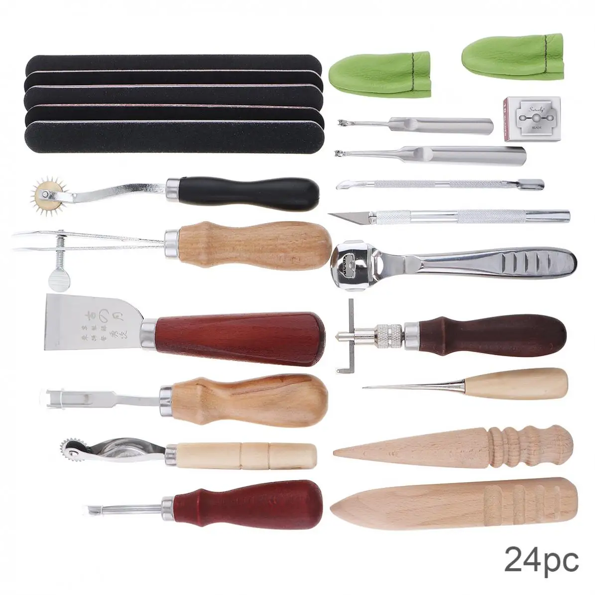 

Leather Kit Leather Craft Tools Set Hand Cutter Carving Stitching Punch Carving Work Saddle Leather Craft Accessories Practical