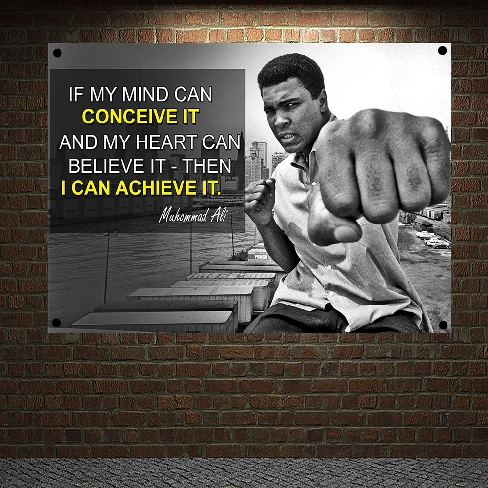 Carteles motivacionales de entrenamiento, decoraci&oacute;n de banderines para gimnasio, oficina, aula, ejercicio, arte de pared, lienzo, pintura, tapiz, Mural-0