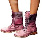 Сапоги женские зимние из искусственной кожи, до середины икры, на платформе, 2021, 36-43