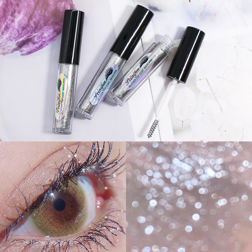 

Sequins Glitter Snowflake Waterproof Non-blooming Mascara Shiny Pearl Particles Mascara