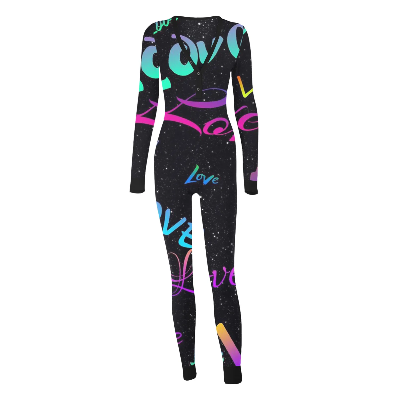 

Women Jumpsuit Print Long Sleeve Button Flap Nightwear Jumpsuit Bodysuit Playsuit Romper Bodysuit Raised Outdoor Home Wear J60