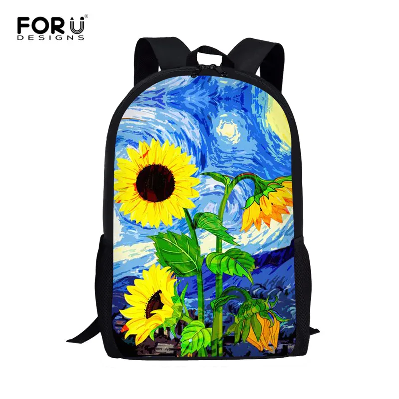 Z5159C FORUDESIGNS/Милые Подсолнухи, легкие рюкзаки для девочек, школьные сумки, Набор детских книжных сумок, детский школьный рюкзак, mochila escolar - Цвет: Z5159C