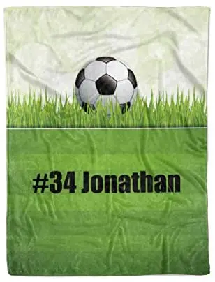 Online Pile Da Calcio Personalizzato E Coperta Da Tiro Sherpa-nome E Per Ragazzi Ragazze Coperte Per Bambini Perfette Per Biancheria Da Letto O Regalo