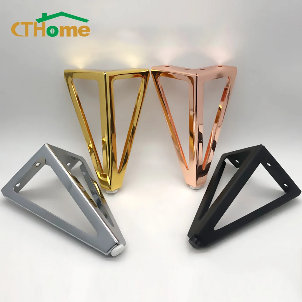 4pcs Height 15cm Legs for Furniture Metal Thickened Iron Feet Sofa TV Bathroom Cabinet Cabinet Coffee Table Bed Support Foot