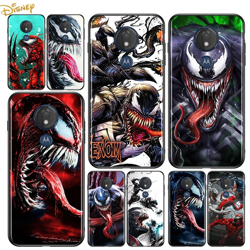 

Venom Marvel cool for Motorola G9 G8 G E7 E6 One Play Marco Hyper Fusion Stylus Power Edge Plus Black Phone Case