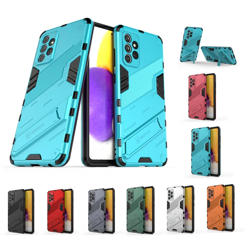 

Retro Phone Case for Samsung Galaxy A22 A82 A72 A52 F52 A12 M51 M31 A02 EU S21 FE Ultra Coque Shockproof Hidden Bracket Cover