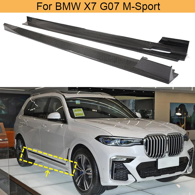 

Side Skirts Body Kit For BMW X7 G07 M-Sport 2014 - 2018 Car Side Skirts Door Bumper Lip Apron Guard Carbon Fiber