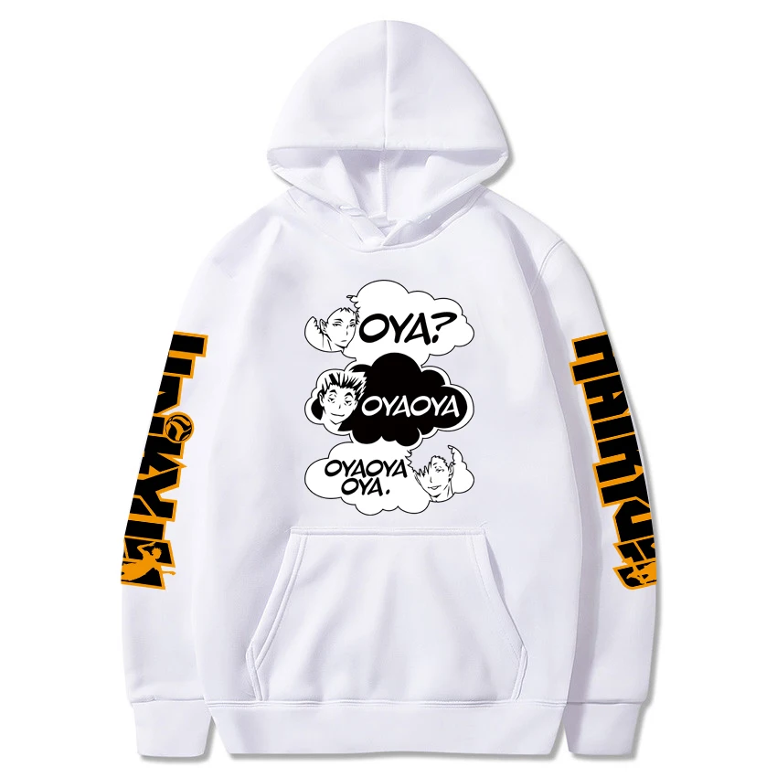 

Haikyuu Oya Oya Oya Sweatshirt Kuroo Anime Bokuto Manga Shoyo Anime Mens Clothing Winter Coats
