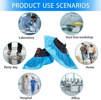 100psc disposable shoe cover pe shoe cover thickened cpe shoe cover multifunctional disposable shoe cover is suitable most place