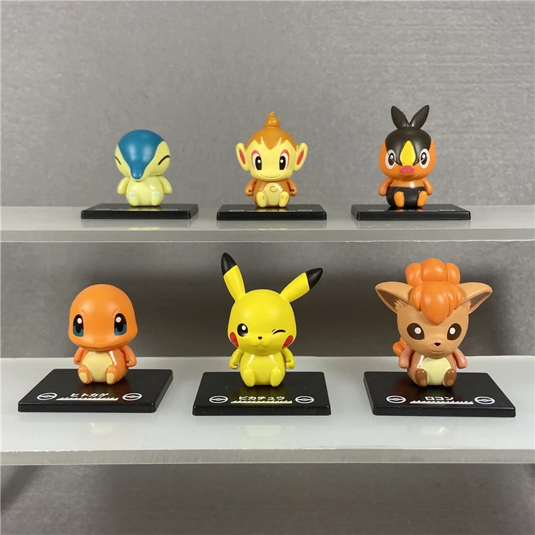 Оригинальные игрушки Bandai acha Покемон Пикачу чармандер вулпик чимчар слонотыкать