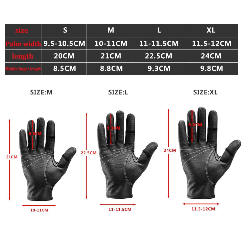 Мужские рыболовные перчатки 2 вырезанные пальцы гибкие зимние половинчатые