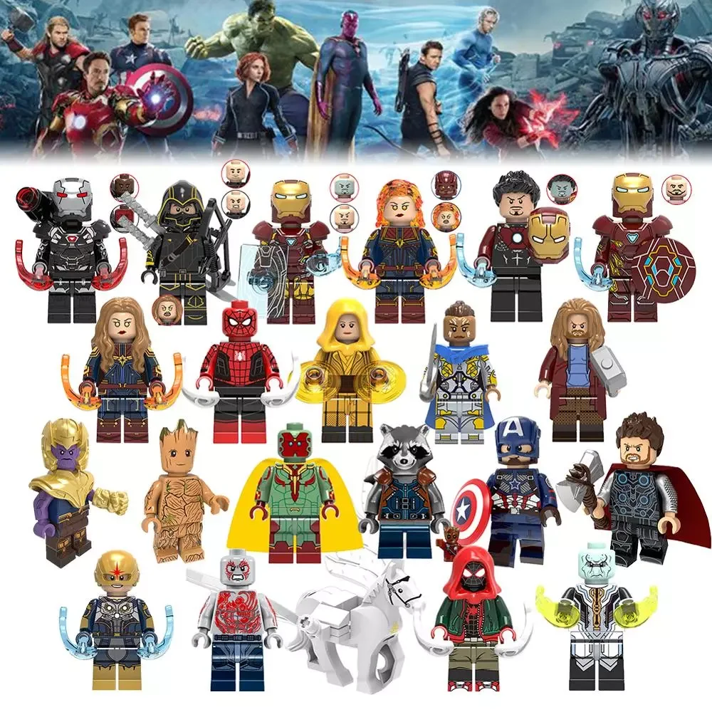 Мстители 4 эндшпиль LegoING Marvel Супер Герои Железный человек Тор строительные блоки
