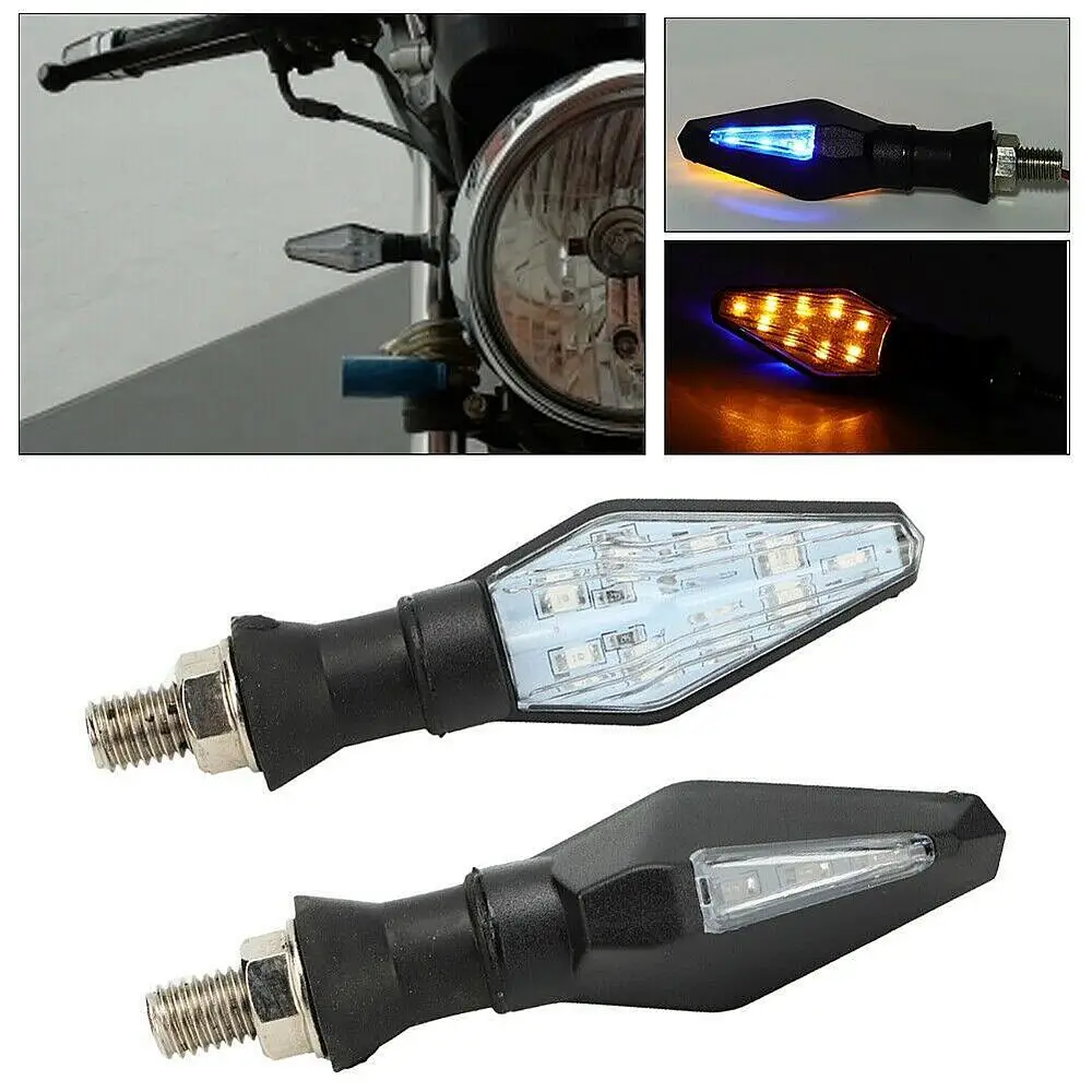 

1Pair Universal Motorcycle Turn Signal Light 12V turning Indicator Blinker Flash Lamp 12 LED Motor Refit Dule Color