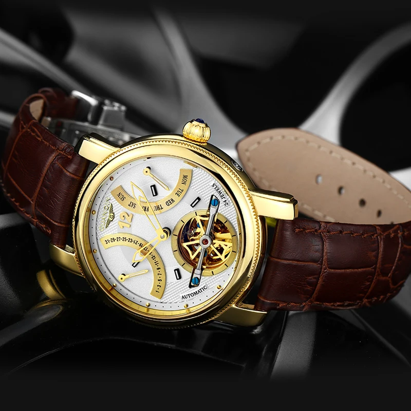 GUANQIN GJ16009 часы для мужчин люксовый бренд Tourbillon дизайн часы Мужские автоматические механические часы Reloj Relogio masculino