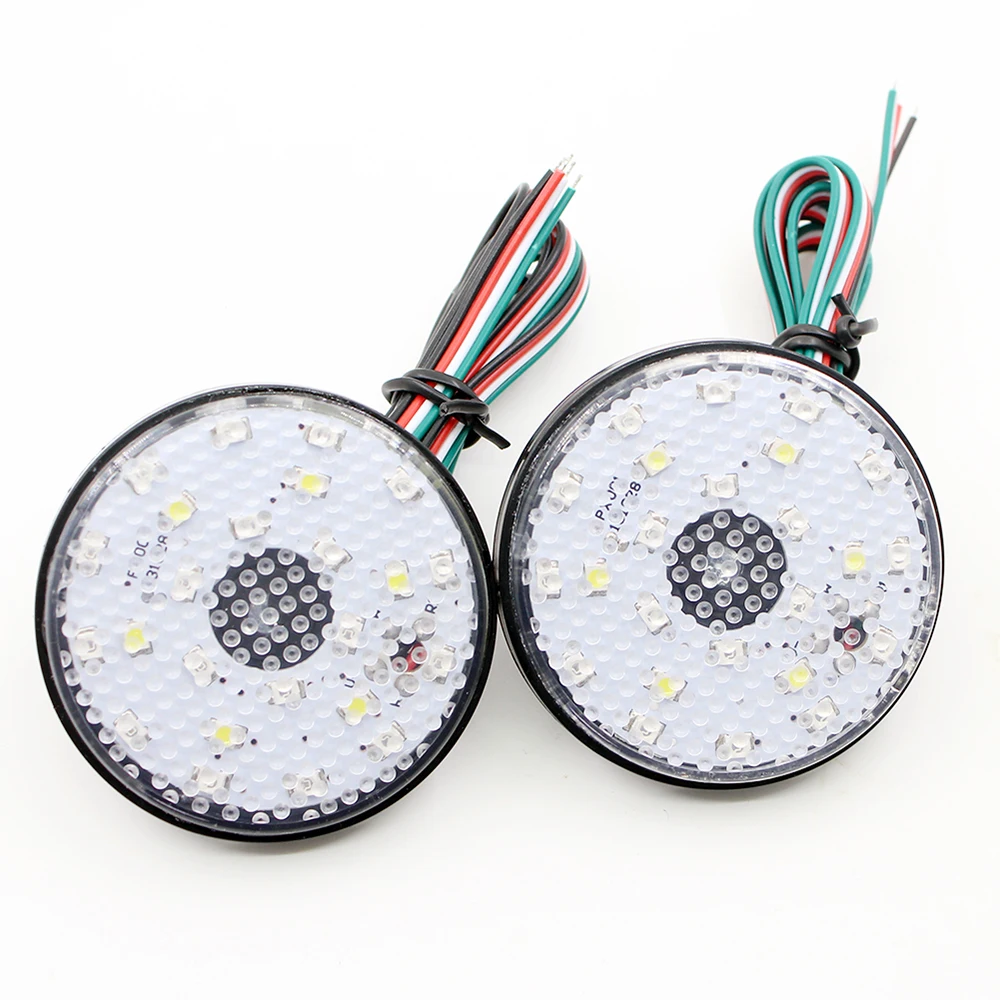 2 шт. 5 8 см прозрачные линзы светодиодный задний бампер отражатель светильник