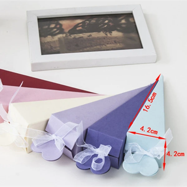 50pcs Cone Shape Candy Box Wedding Favor Gifts Case Baby Shower Paper Present Packaging | Дом и сад