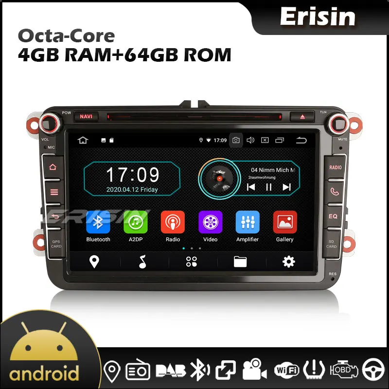 Эрмисин 6985 8-дюймовый Android 10 0 GPS 4G BT WiFi DAB Carplay для VW Caddy Eos Golf Jetta Passat Polo Sharan Touran Tiguan T5 |