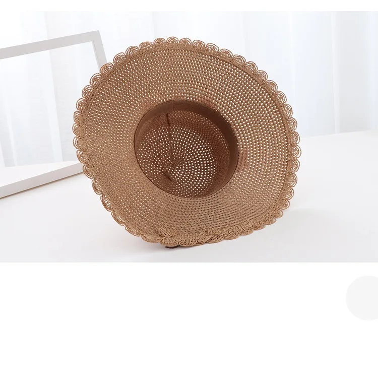 Женская Повседневная соломенная шляпа от солнца DONGYUN013 пляжная кепка с цветами и