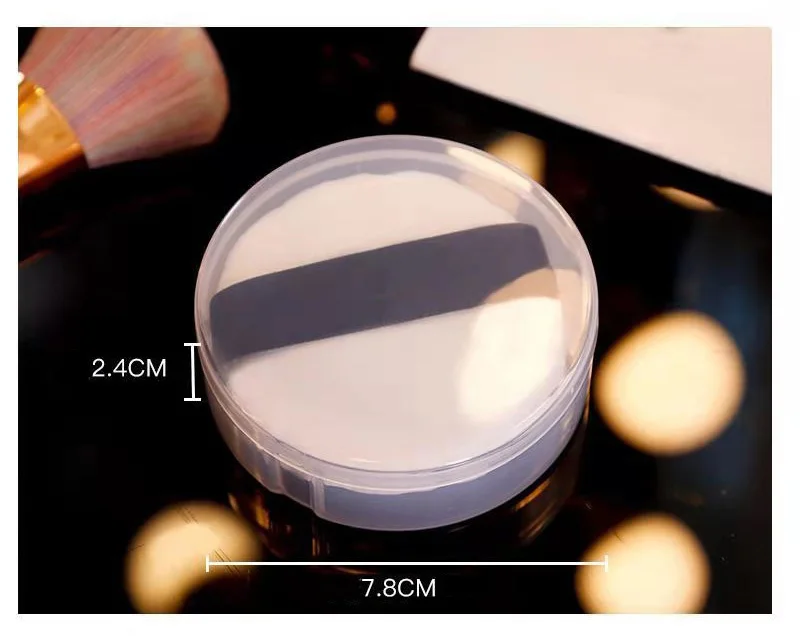 Puff Box Case for CPB Puff Round Transparent Cosmetic Bag Portable Travel Cosmetic Bags  Cosmetic Brush Storage Case