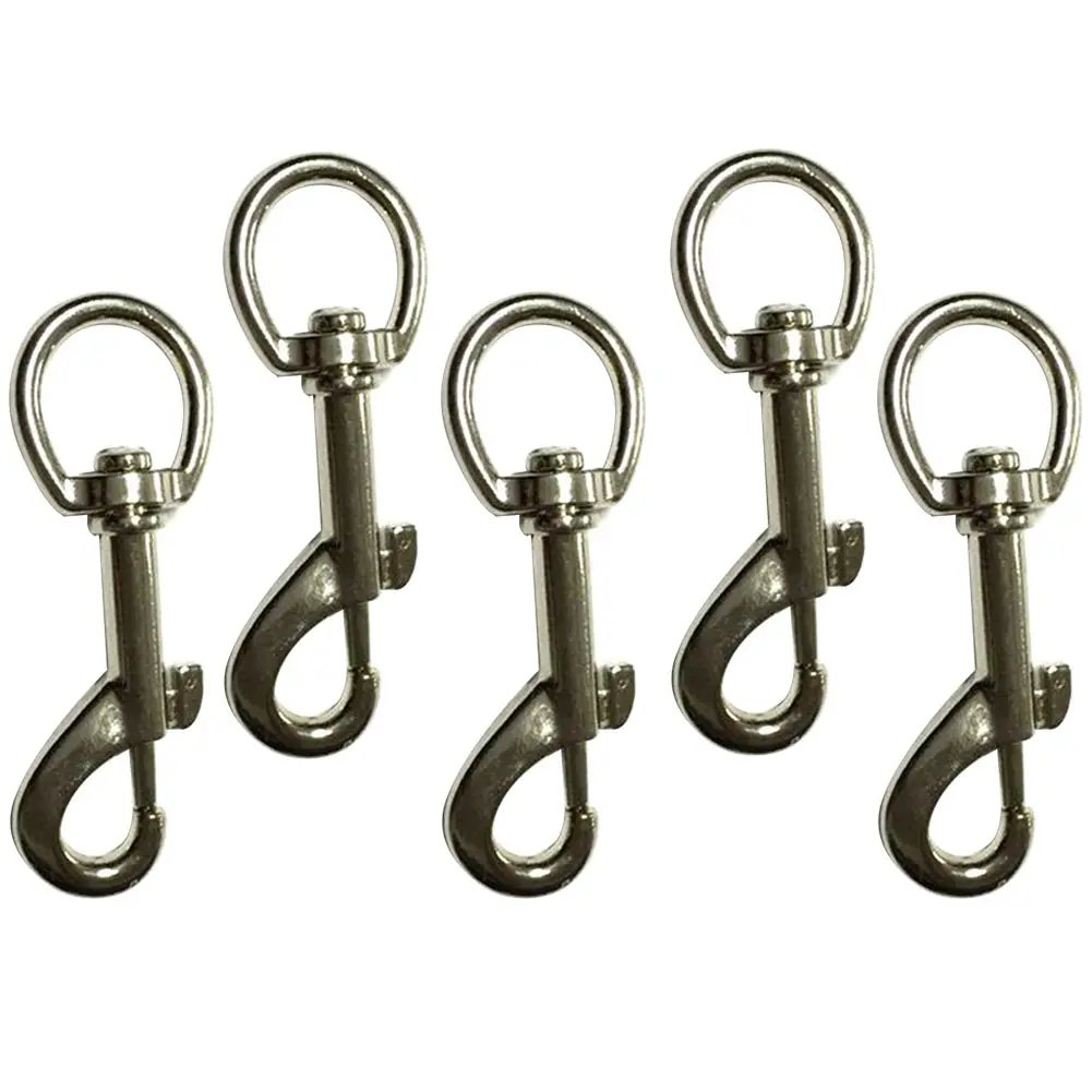 5pcs Pet Clip Trigger Keychain Dog Buckle Snap Hook Carabiner Multi-Purpose Spring Swivel Camping Home Clasp Accessories Outdoor | Дом и сад
