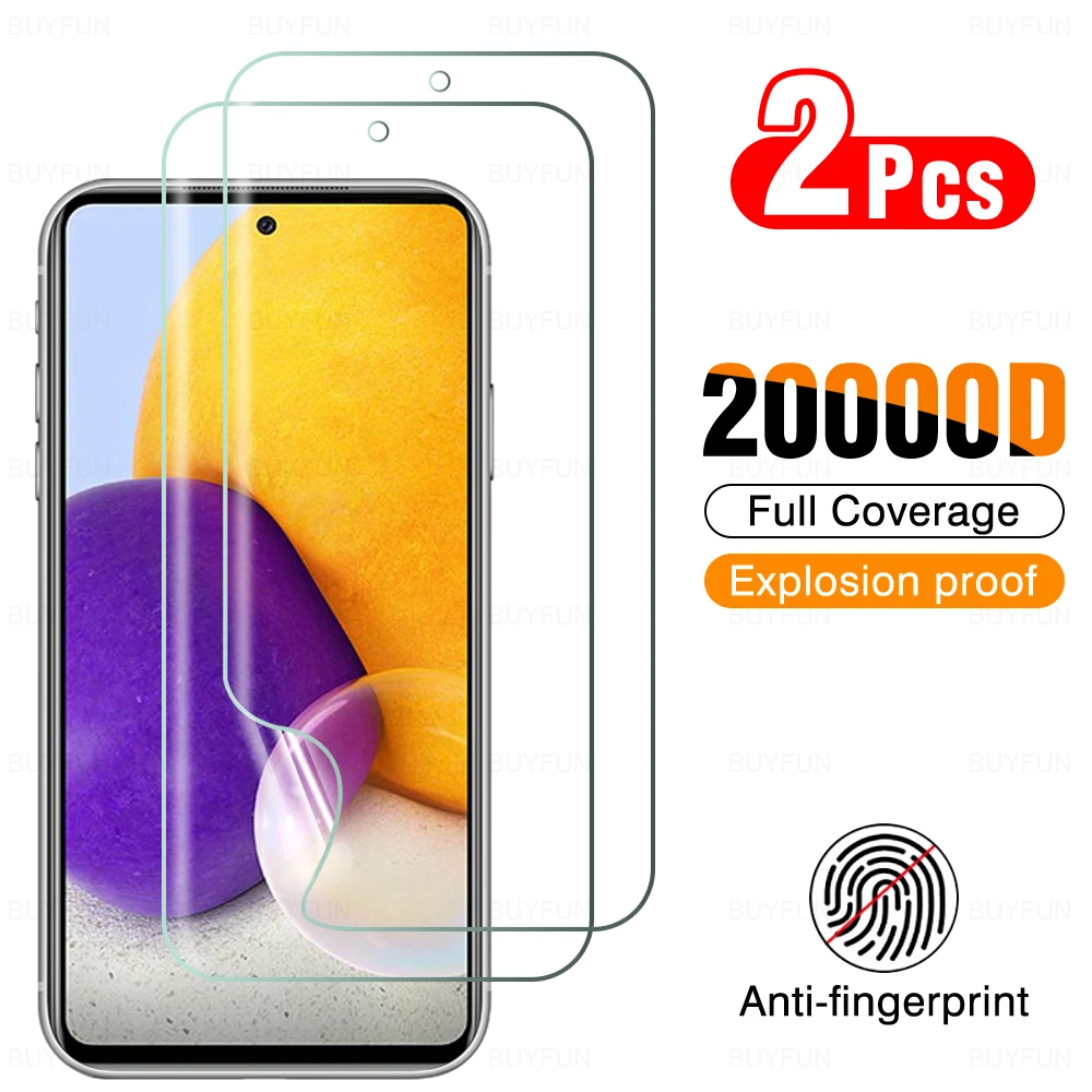 

Гидрогелевая пленка для Samsung Galaxy a72, a71, a80, a90, 4g, искусственная кожа, 20000D, полное покрытие, защита экрана, не стекло, 2 шт.
