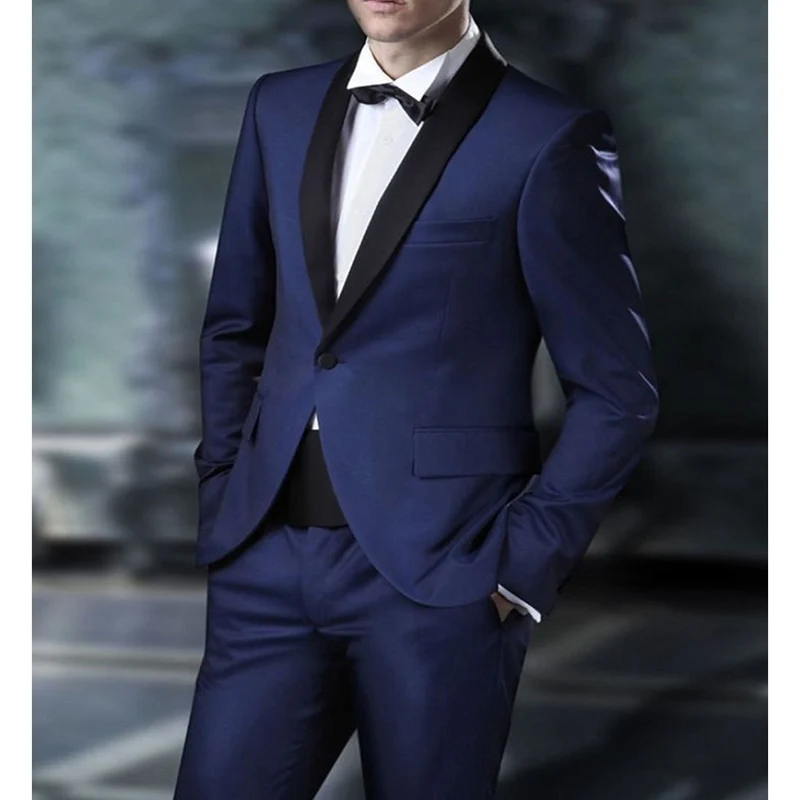 

2022 New Arrival One Button Groomsmen Shawl Lapel Groom Tuxedos Men Suits Wedding/Prom Best Blazer ( Jacket+Pants+Tie)